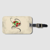 Initiaal N,  Nasturtium Bagagelabel (Voorkant (horizontaal))