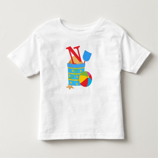 Initiaal N - Toddler Fine Jersey T-Shirt (Voorkant)