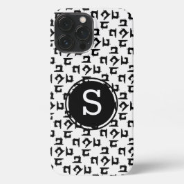 Initiaal naaiwerktuigmakerswerk iPhone 16 pro max hoesje