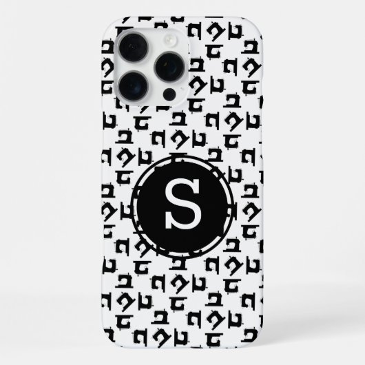 Initiaal naaiwerktuigmakerswerk iPhone hoesje (Achterkant)