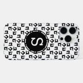 Initiaal naaiwerktuigmakerswerk iPhone hoesje (Achterkant horizontaal)