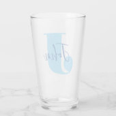 Initiaal + Naam gepersonaliseerd - Gemakkelijk aan Glas (Achterkant)