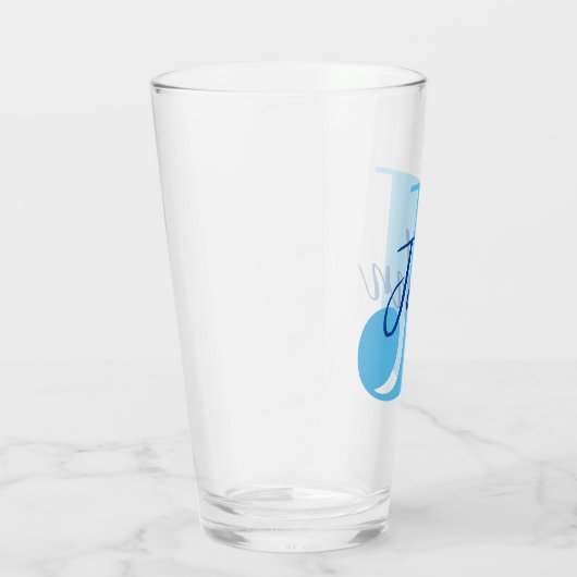 Initiaal + Naam gepersonaliseerd - Gemakkelijk aan Glas (Rechts)