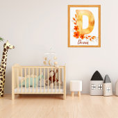 Initiaal naam kwekerij decor aangepaste naam foto afdruk