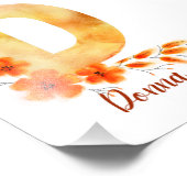 Initiaal naam kwekerij decor aangepaste naam foto afdruk (Hoek)