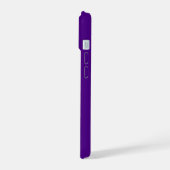 Initiaal Naam Minimalistisch Efficiënt Diep Violet iPhone 15 Case (Linkerkant)