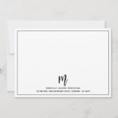 Initiaal Naam monogram penseeluiteinde Notitiekaartje (Voorkant)