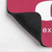 Initiaal Naam Monogram Professional Simple Magenta Muismat (Hoek)