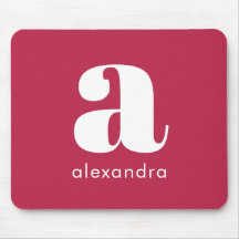 Initiaal Naam Monogram Professional Simple Magenta