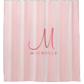 Initiaal naam Monogram Sjabloon Modern Elegant Douchegordijn (Voorkant)