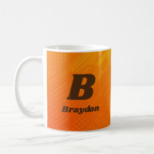 Initiaal Naam Oranje Geel A B C D E wijzigen Koffiemok