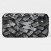 Initiaal Naam oude autobanden toevoegen Case-Mate iPhone Case (Achterkant (horizontaal))
