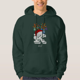 Initiaal Naam Overeenkomende Kerstfamilie Hoodie