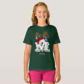 Initiaal Naam Overeenkomende Kerstfamilie T-shirt (Voorkant volledig)