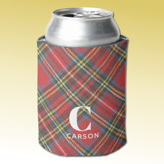 Initiaal naam, Stewart Tartan Plaid 12oz Blikjeskoeler