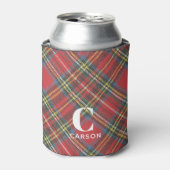 Initiaal naam, Stewart Tartan Plaid 12oz Blikjeskoeler (Blikje Voorkant)