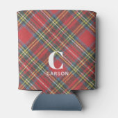 Initiaal naam, Stewart Tartan Plaid 12oz Blikjeskoeler (Achterkant)