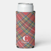Initiaal naam, Stewart Tartan Plaid Seltzer Blikjeskoeler (Seltzer Voorkant)