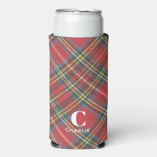 Initiaal naam, Stewart Tartan Plaid Seltzer Blikjeskoeler