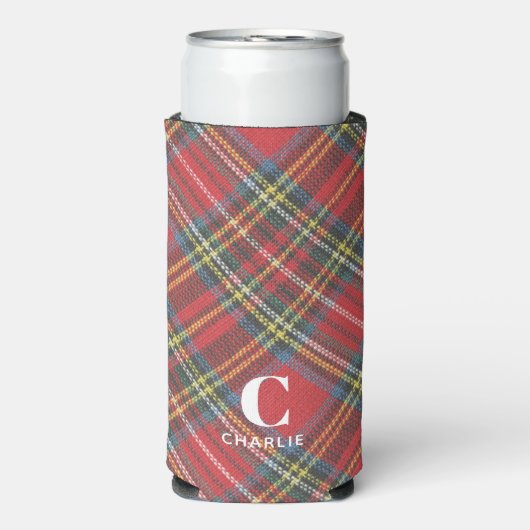Initiaal naam, Stewart Tartan Plaid Seltzer Blikjeskoeler (Seltzer Voorkant)