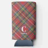 Initiaal naam, Stewart Tartan Plaid Seltzer Blikjeskoeler (Achterkant)