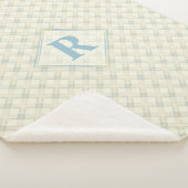 Initiaal Nice Abstract blauw & gouden transparanti Sherpa Deken (3/4)