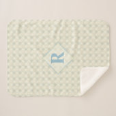 Initiaal Nice Abstract blauw & gouden transparanti Sherpa Deken (Voorkant (horizontaal))