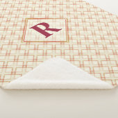 Initiaal Nice Abstracte rode & gouden transparanti Sherpa Deken (3/4)