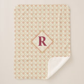 Initiaal Nice Abstracte rode & gouden transparanti Sherpa Deken (Voorkant)