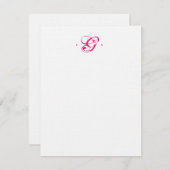 Initiaal notecard notitiekaartje (Voorkant / Achterkant)