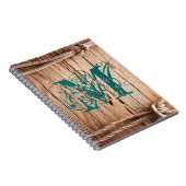 Initiaal Notitieboekje  landhout Notitieboek (Rechterzijde)