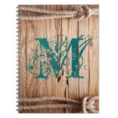 Initiaal Notitieboekje  landhout Notitieboek (Voorkant)