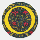 INITIAAL O, 1520. RONDE STICKER (Voorkant)