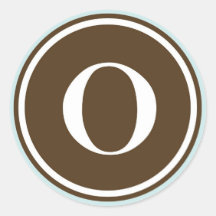 Initiaal O monogram cirkelvormige zegel