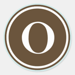 Initiaal O monogram cirkelvormige zegel