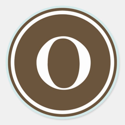 Initiaal O monogram cirkelvormige zegel (Voorkant)
