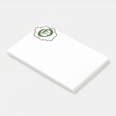 Initiaal O Monogram Opmerkingen Post-it® Notes (Schuin)