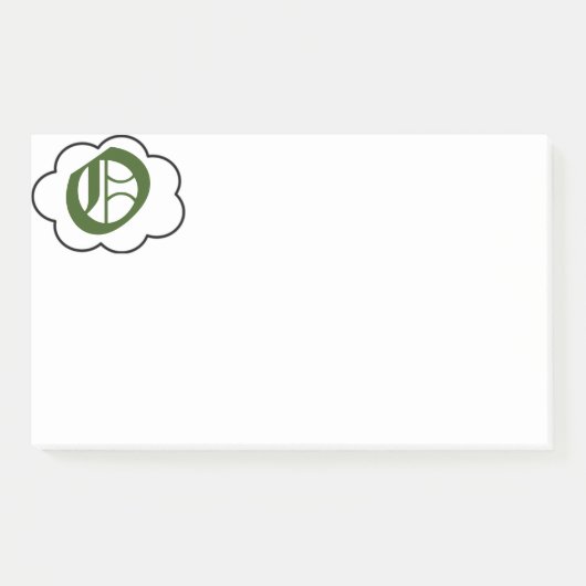 Initiaal O Monogram Opmerkingen Post-it® Notes (Voorkant)