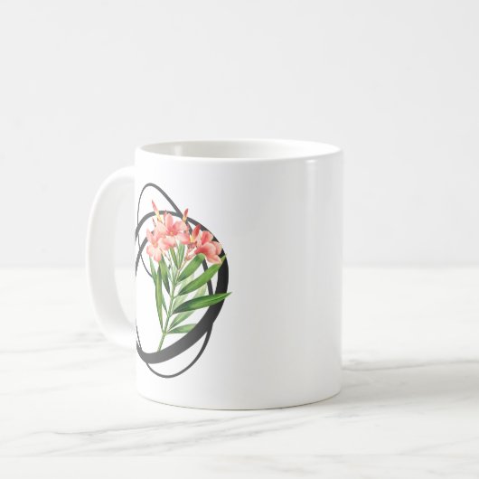 Initiaal O, Oleander Coffee Mok (Voorkant links)