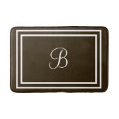 Initiaal of naam bruin badmat (Voorkant)
