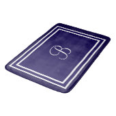 Initiaal of naam donkerblauwe badmat (Gekanteld)