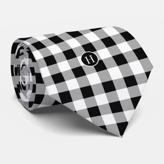 Initiaal omhuld Gedrukt op buffelcontrole Stropdas (Opgerold)