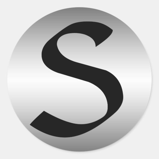 Initiaal op de Sticker van het metaalBord (Voorkant)