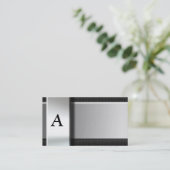 Initiaal op metaalvezelVisitekaartjes Visitekaartje (Staand voorkant)