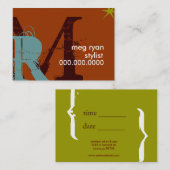 Initiaal Oranje Chubby Afsprakenkaartje (Voorkant / Achterkant)