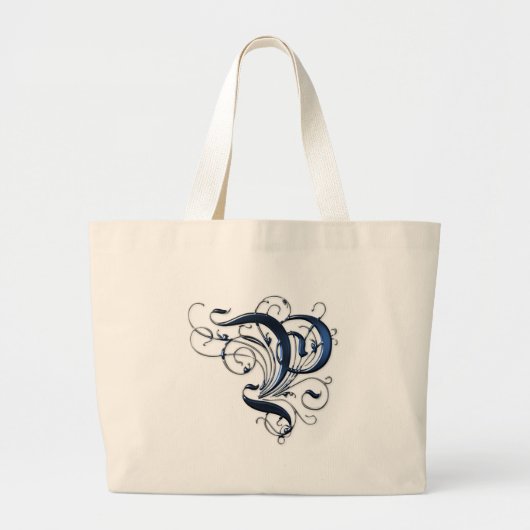  Initiaal P Grote Tote Bag (Voorkant)