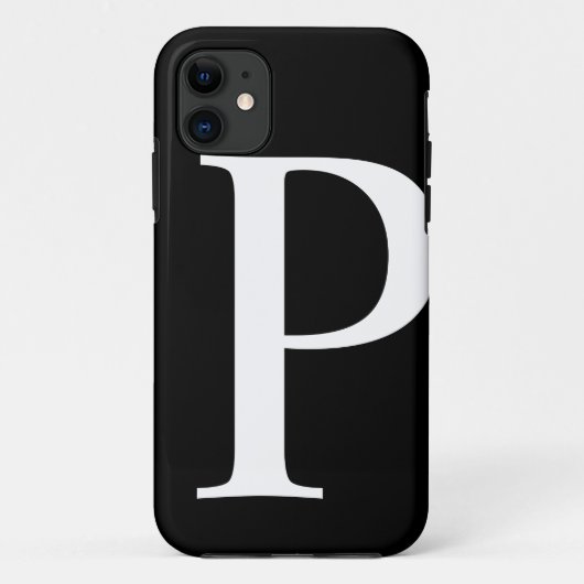 Initiaal P iPhone Case (Achterkant)