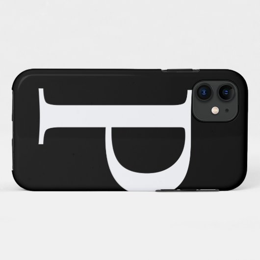 Initiaal P iPhone Case (Achterkant (horizontaal))