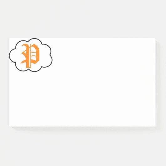 Initiaal P Monogram Opmerkingen Post-it® Notes (Voorkant)