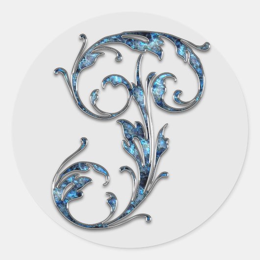 initiaal P-stickers Ronde Sticker (Voorkant)